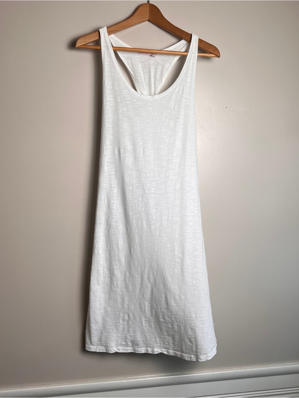 Fresh Produce Womens White Cotton Twist Back Midi Cover-up Size Medium, EUC
